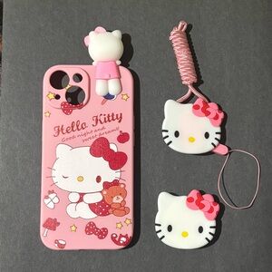 Hello Kitty Pink and White Phone Case Set